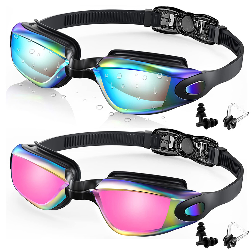 Swim Goggles Anti Fog Uv - 2er Pack Schwimm brille Anti-Fog UV-Schutz