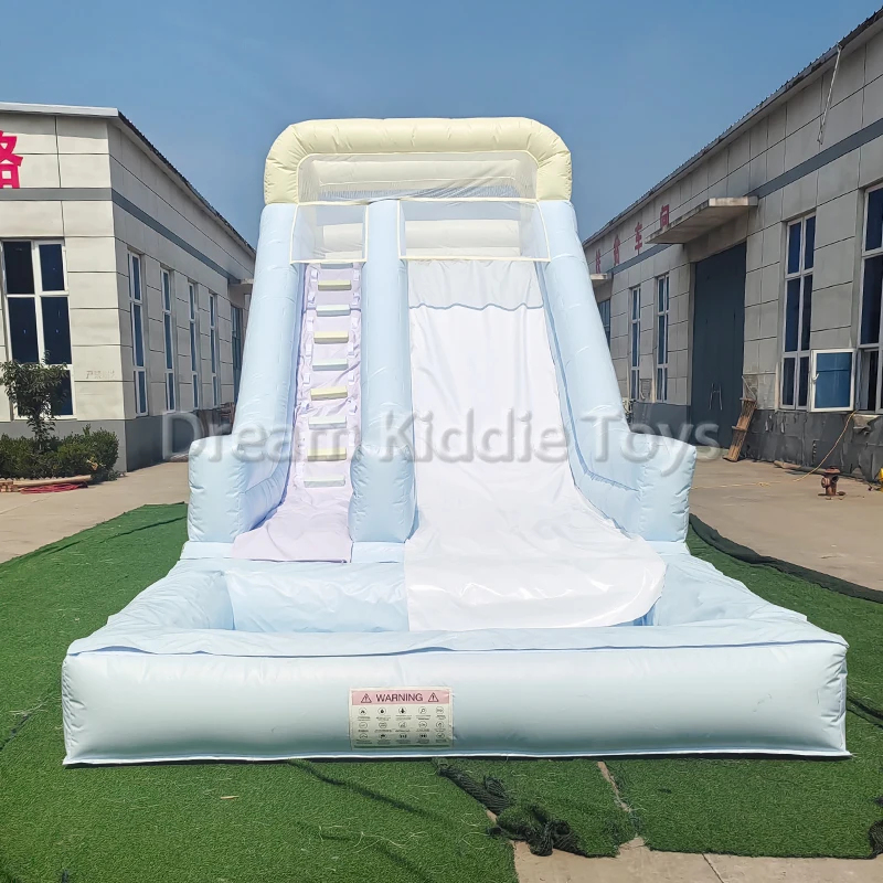 Water Slide Inflatable - Kommerzielle aufblasbare Wasserrutsche mit Planschbecken, PVC-Outdoor-Kinderwasserrutsche