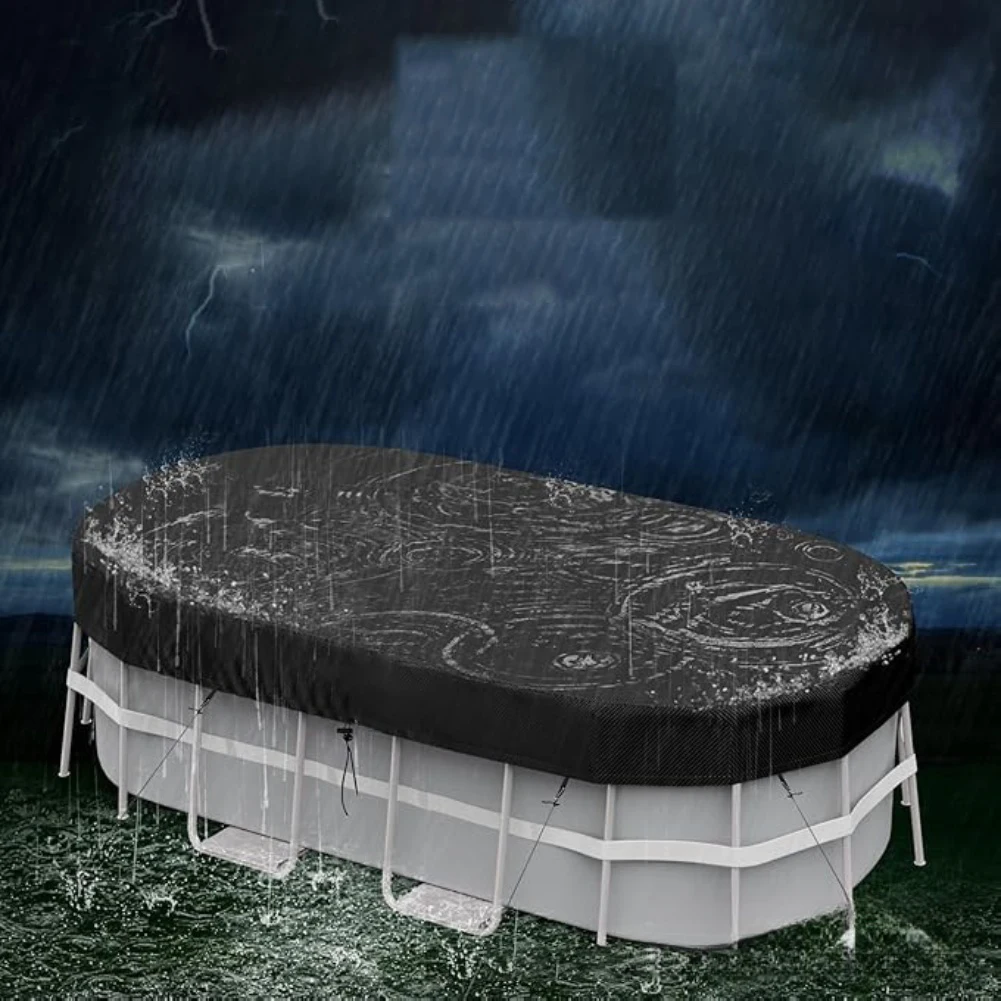 Pool Cover Waterproof - Ovale Solar-Poolabdeckung, rechteckige Poolabdeckung, Poolwartung, Winterschutz,