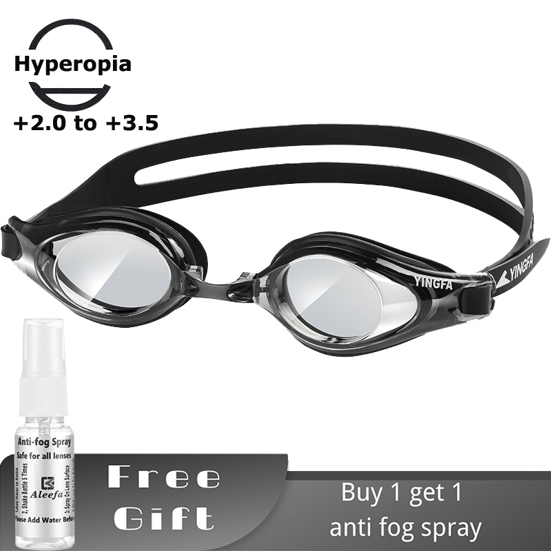 Swim Goggles Anti Fog Uv - Presbyopie-Schwimmbrille für Erwachsene – Hyperopie-Lesebrille +2,0
