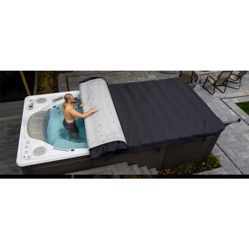 Pool Cover Waterproof - Neue 100% wasserdichte aufrollbare Poolabdeckung, Solar-Schwimmbeckenabdeckung,
