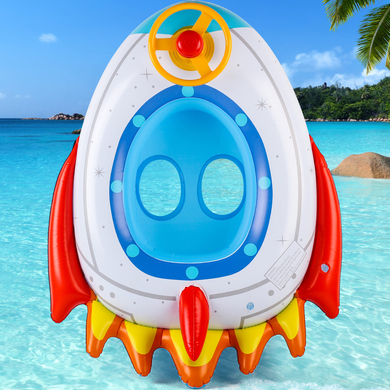 1 x raketenförmiger, verdickte – Pool Float Ring Inflatable Bewertung und Preis
