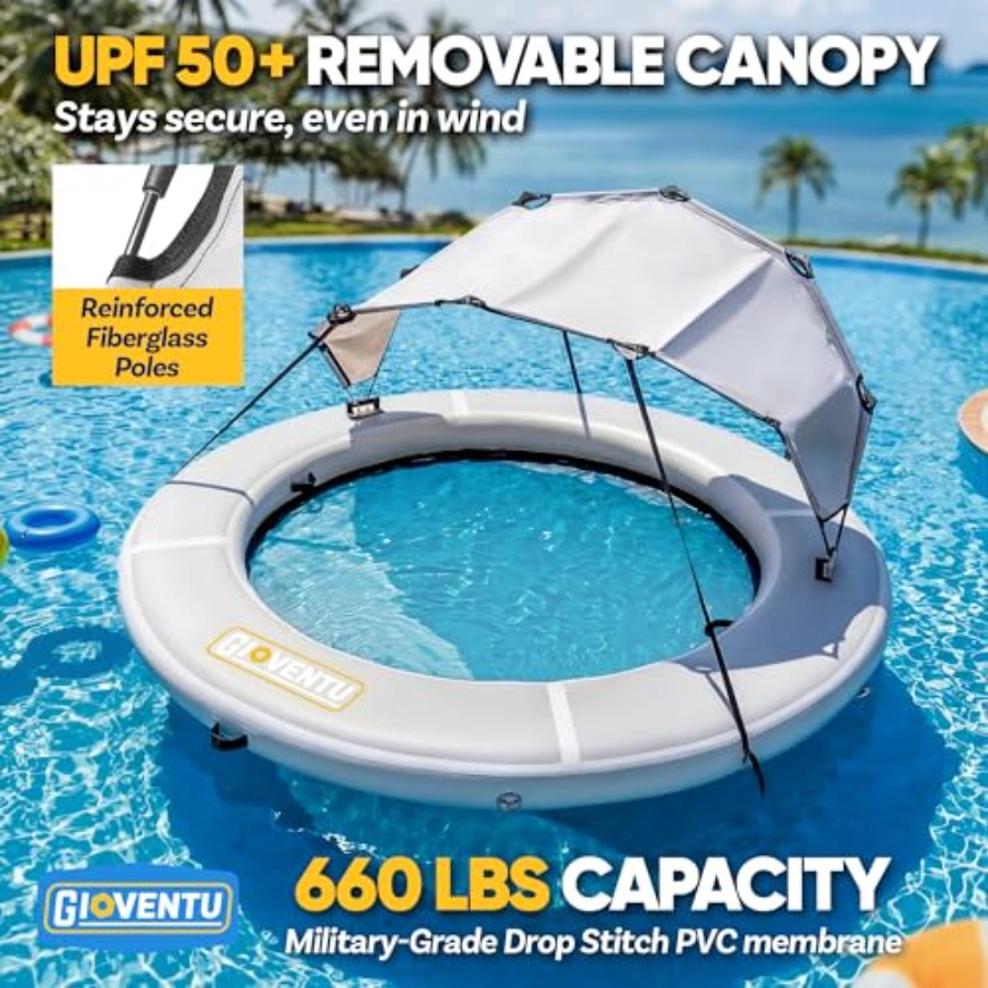 8FT aufblasbare Wasserhängemat – Pool Float Ring Inflatable Bewertung und Preis
