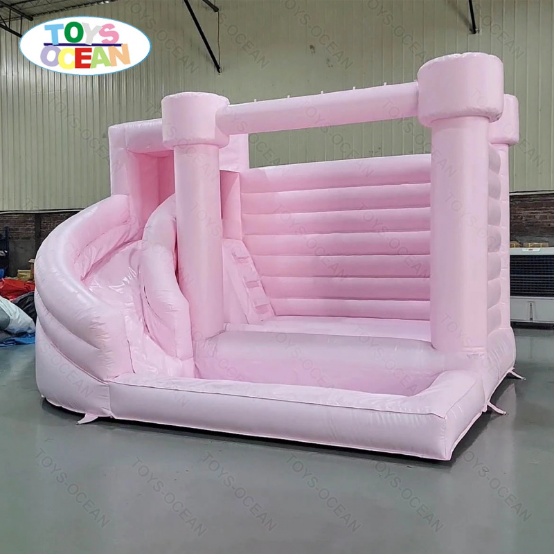 Maßgefertigtes Rosa Schloss-Hü – Water Slide Inflatable Bewertung und Preis