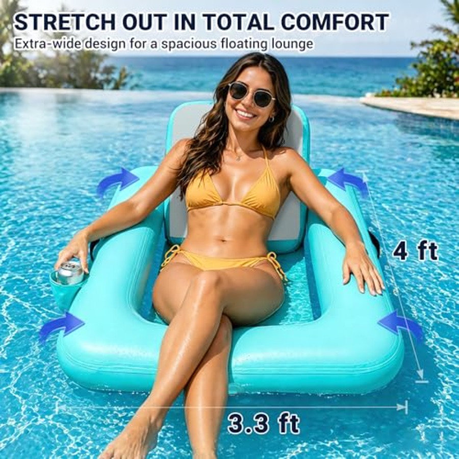 Schwimmende Stühle mit Rückenl – Pool Lounger Inflatable Bewertung und Preis