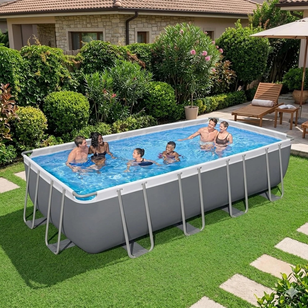 Rechteckiger Aufstellpool mit  – Pool Ladder Above Ground Bewertung und Preis
