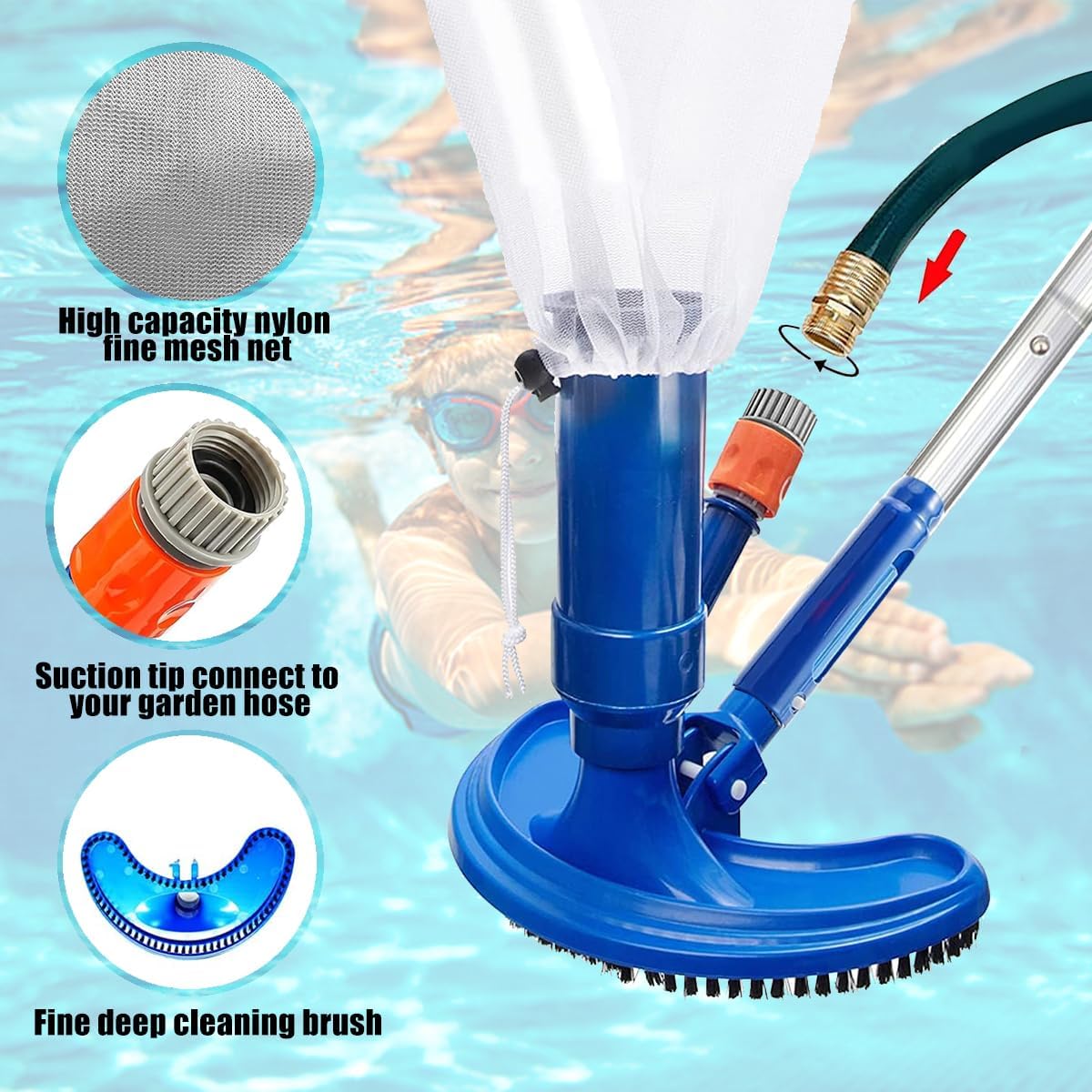 60-Zoll-Pool-Staubsauger, Hand – Pool Vacuum Manual Bewertung und Preis